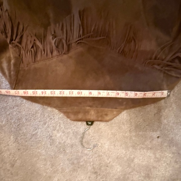 Denim&Co Woman's Washable Leather Fringe Jacket, size L Never Worn - Picture 16 of 16